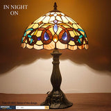 12 inch Serenity Victorian  Stained Glass Lampshade Only Werfactory®  Fit for Tiffany Table Lamp