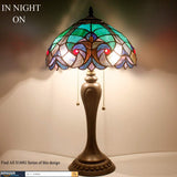 12 inch Green Liaison  Stained Glass Lampshade Only Werfactory®  Fit for Tiffany Table Lamp