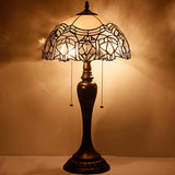 12 inch White Bent Stained Glass Crystal Lampshade Only Werfactory®  Fit for Tiffany Table Lamp