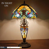 12 inch Blue Yellow Liaison Stained Glass Lampshade Only Werfactory®  Fit for Tiffany Table Lamp