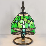 Werfactory® Tiffany Night Light, Stained Glass, Mix-Color Dragonfly Table Lamp