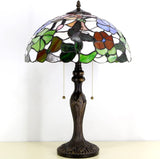 Werfactory® Tiffany Table Lamp 24 Inch Stained Glass Butterfly Style Reading Lamp