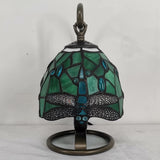 Werfactory® Tiffany Night Light, Stained Glass, Mix-Color Dragonfly Table Lamp