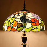 Werfactory® Tiffany Floor lamp, 70 inches high Butterfly Style Stained Glass Light