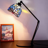 Werfactory® Tiffany Swing Arm Lamp Adjustable Stained Glass Dragonfly   Lamp