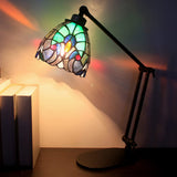 Werfactory® Tiffany Swing Arm Lamp Adjustable Stained Glass Victorian Style