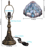 8 Inch Tiffany Lamp Shade Only  Werfactory® Dragonfly Stained Glass lampshade