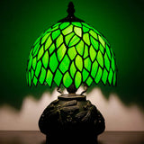 8" Tiffany Leaf Shade Werfactory® Green Glass Shade