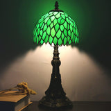 8" Tiffany Leaf Shade Werfactory® Green Glass Shade