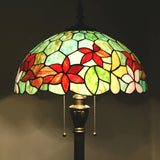 Werfactory® Tiffany Floor Lamp W16H70 Inch Stained Glass Flower Style Reading Lamp