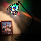 Werfactory® Tiffany Swing Arm Lamp Adjustable Stained Glass Victorian Style