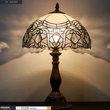 12 inch White Bent Stained Glass Crystal Lampshade Only Werfactory®  Fit for Tiffany Table Lamp