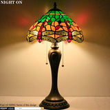 12 inch Dragonfly Stained Glass Lampshade Only Werfactory®  Fit for Tiffany Table Lamp