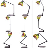 Werfactory® Tiffany Swing Arm Lamp Adjustable Stained Glass Dragonfly Style