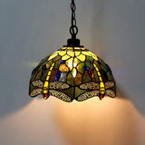 Werfactory® Tiffany Pendant Light Yellow Dragonfly Stained Glass Chandelier