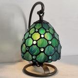 Werfactory® Tiffany Night Light, Stained Glass Desk Light, Mix-Color Vintage Table Lamp