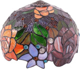 12 inch Rose Stained Glass Lampshade Only Werfactory®  Fit for Tiffany Table Lamp