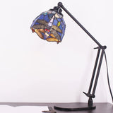 Werfactory® Tiffany Swing Arm Lamp Adjustable Stained Glass Dragonfly   Lamp