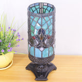 Werfactory® Small Tiffany Lamp Stained Glass Table Lamp Green Victorian Style Desk Light