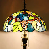 Werfactory® Tiffany Floor Lamp W16H70 Inch Stained Glass Grapes Style Reading Lamp