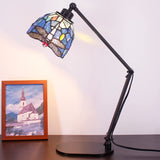 Werfactory® Tiffany Swing Arm Lamp Adjustable Stained Glass Dragonfly   Lamp