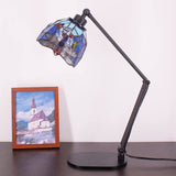 Werfactory® Tiffany Swing Arm Lamp Adjustable Stained Glass   Dragonfly