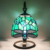 Werfactory® Tiffany Night Light, Stained Glass, Mix-Color Dragonfly Table Lamp