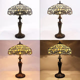 Tiffany Lampshade Replacement Werfactory® W16H7-inch Cream Stained Glass  Dragonfly Style Shade