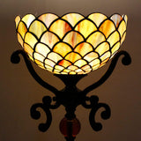 Werfactory® Tiffany Floor Lamp Stained Glass Fish Scales Torchiere Light