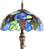 Werfactory® Tiffany Floor Lamp W16H70 Inch Stained Glass Grapes Style Reading Lamp