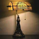 Werfactory® Banker Lamp Tiffany Desk Lamp Victorian Yellow Stained Glass Piano Lamp, 15" Tall