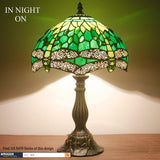 12 inch Green Dragonfly Light  Stained Glass Lampshade Only Werfactory®  Fit for Tiffany Table Lamp