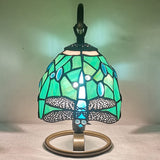 Werfactory® Tiffany Night Light, Stained Glass, Mix-Color Dragonfly Table Lamp