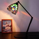 Werfactory® Tiffany Swing Arm Lamp Adjustable Stained Glass Victorian Style