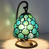 Werfactory® Tiffany Night Light, Stained Glass Desk Light, Mix-Color Vintage Table Lamp