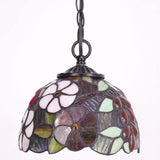 Werfactory® Tiffany Pendant Light with W8H7 Inch Stained Glass Style Shade Hanging Lamp