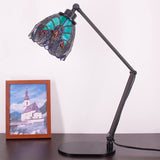 Werfactory® Tiffany Swing Arm Lamp Adjustable Stained Glass Victorian Style