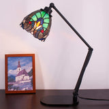 Werfactory® Tiffany Swing Arm Lamp Adjustable Stained Glass Victorian Style
