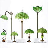 WERFACTORY Tiffany Wall Sconce Lamp W8L19 Inch Swing Arm Up Down Light Green Stained Glass Wisteria Shade S147 Living Room Bedroom Office Study Antique Metal