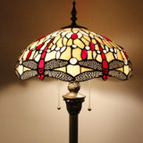 Tiffany Lampshade Replacement Werfactory® W16H7-inch Dragonfly Stained Glass Shade