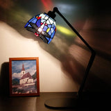 Werfactory® Tiffany Swing Arm Lamp Adjustable Stained Glass   Dragonfly