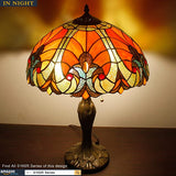 Tiffany Lampshade Replacement Werfactory® W16H7-inch Red Liaison Stained Glass Shade