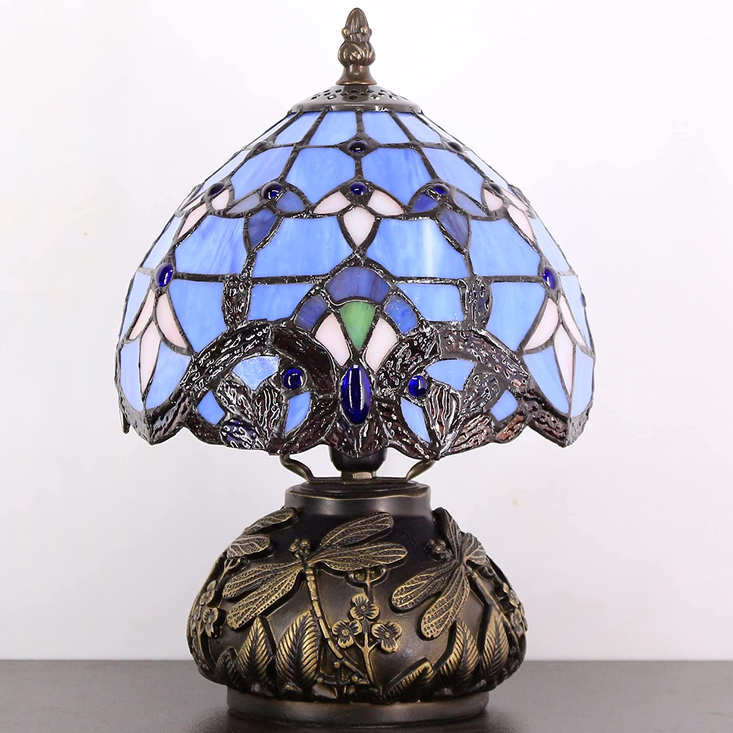 8" Tiffany Lamp Baroque Shade Werfactory® Stained Glass Shade