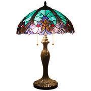 Tiffany Table Lamps Werfactory® Green Liaison Stained Glass Bedside Desk Light