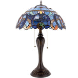 Tiffany Style Lamps Werfactory® Blue Purple Stained Glass Desk Reading Light