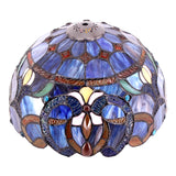 Stained Glass Lamp Shade Only Werfactory® Tiffany Lamp Shade Replacement 12X6 Inch Blue Purple Cloudy Lampshade Only