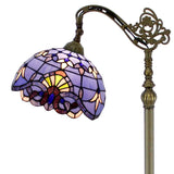 Tiffany Style Floor Lamp Werfactory® Blue Purple Stained Glass Arched Lamp