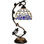 White Blue Stained Glass Table Lamps Werfactory® Tiffany Bedside Lamp