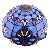Stained Glass Lamp Shade Replacement Werfactory® 12X6 Inch Blue Purple Baroque Tiffany Lamp Shade