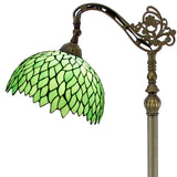 Tiffany Floor Reading Lamp Werfactory® Green Wisteria Stained Glass Arched Lamp